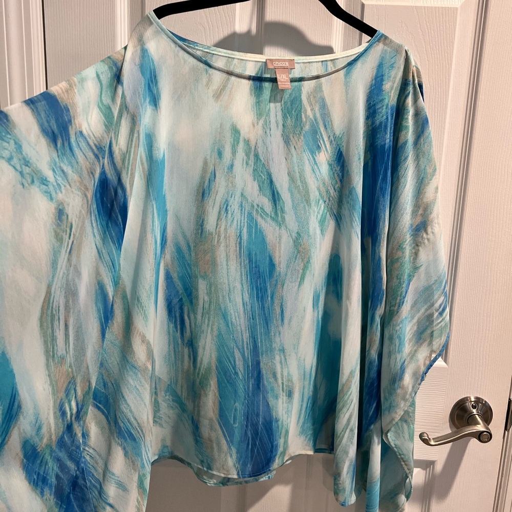 Chico’s poncho style blouse Size L/XL